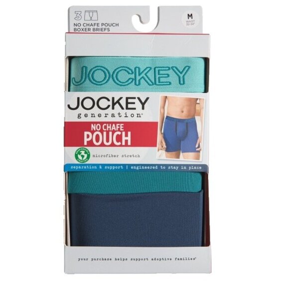JOCKEY Mens Small 3pk Chafe Proof Pouch Boxer Briefs NEW - Picture 1 of 3